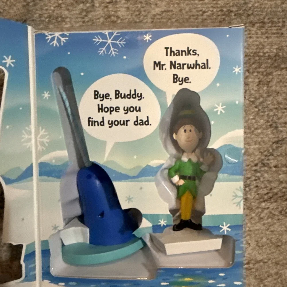 New Hallmark Ornaments Elf Buddy & Narwhal Christmas Tree‎ Ornament Set *NIB*